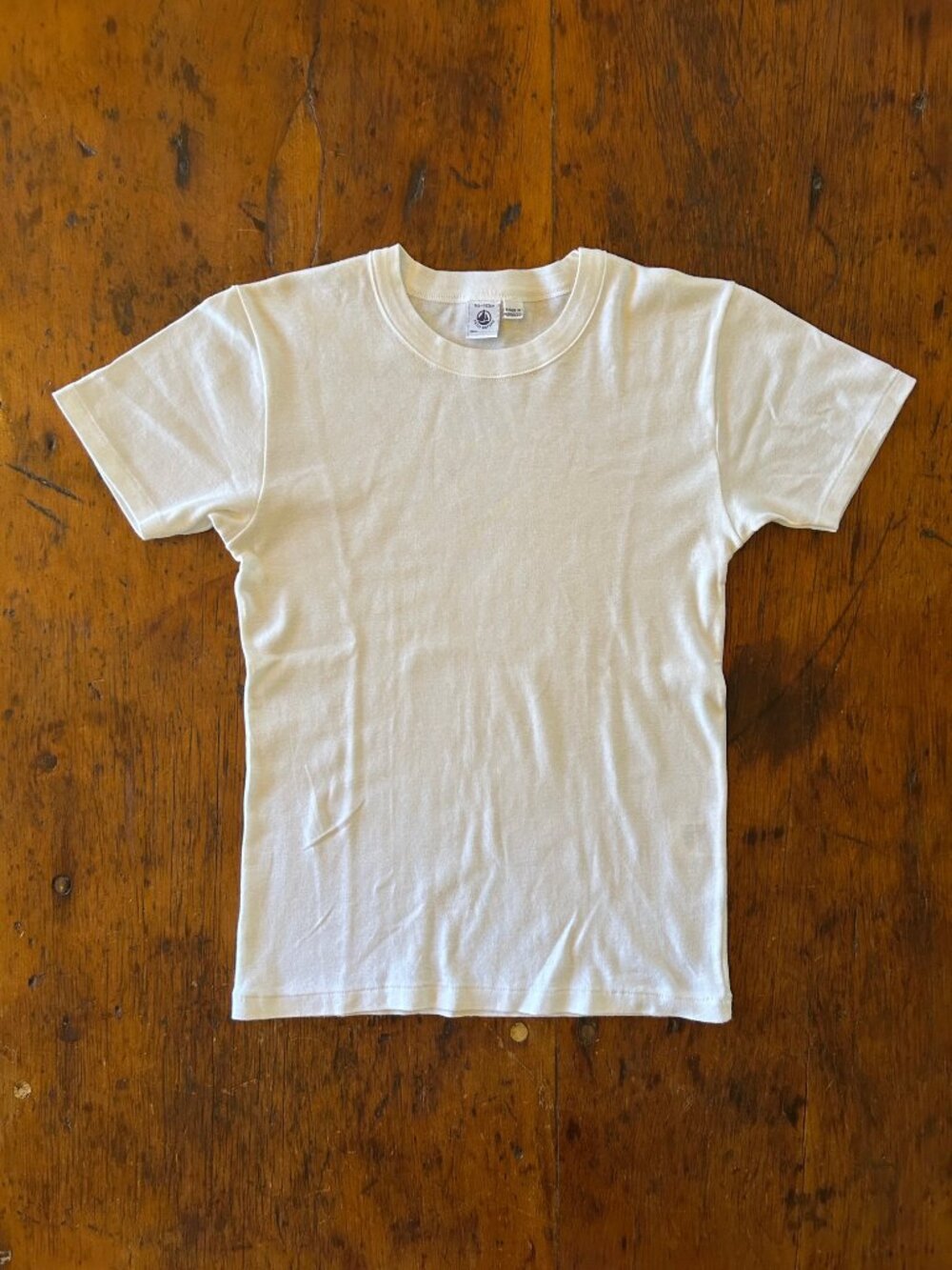 Petit Bateau White 100% Cotton s/s Tee Shirt